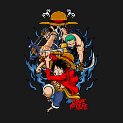 Свитшот хлопковый мужской One Piece run, цвет: черный — фото 2