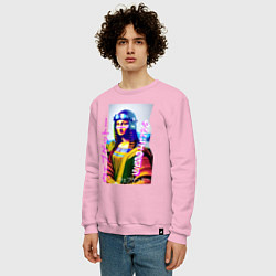Свитшот хлопковый мужской Gioconda - web ghetto - fashion style, цвет: светло-розовый — фото 2