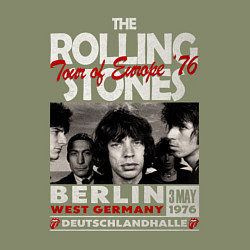 Свитшот хлопковый мужской The Rolling Stones rock, цвет: авокадо — фото 2