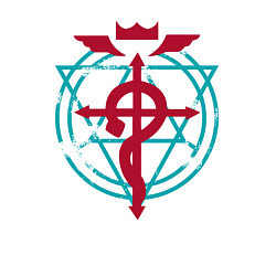 Свитшот хлопковый мужской Стальной алхимик аниме - Фламель, цвет: белый — фото 2