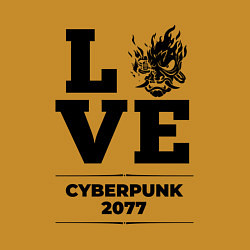 Свитшот хлопковый мужской Cyberpunk 2077 love classic, цвет: горчичный — фото 2