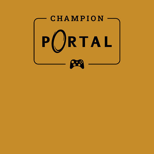 Мужской свитшот Portal gaming champion: рамка с лого и джойстиком / Горчичный – фото 3