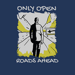 Свитшот хлопковый мужской Only open roads ahead, цвет: тёмно-синий — фото 2