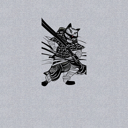 Мужской свитшот Кот-рубака / Меланж – фото 3