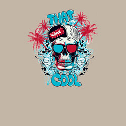 Свитшот хлопковый мужской Skull in colors, цвет: миндальный — фото 2
