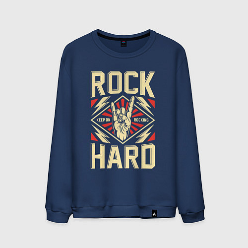Мужской свитшот Хард-рок / Тёмно-синий – фото 1