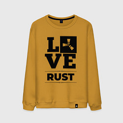 Свитшот хлопковый мужской Rust love classic, цвет: горчичный