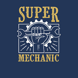 Свитшот хлопковый мужской Super mechanic, цвет: тёмно-синий — фото 2