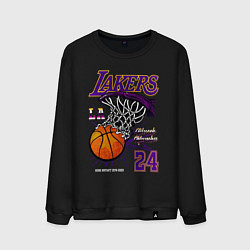 Свитшот хлопковый мужской LA Lakers Kobe, цвет: черный