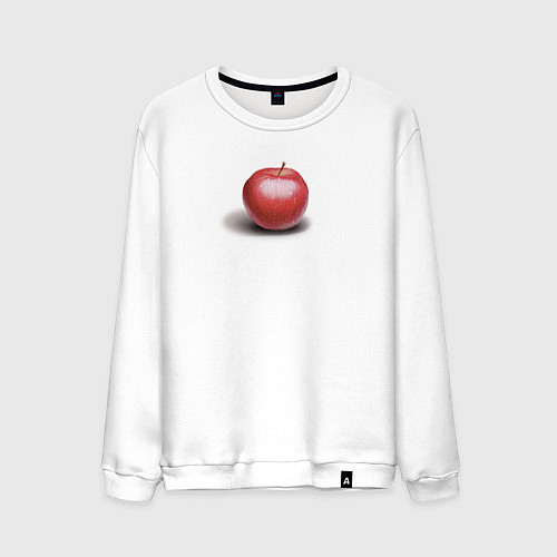 Мужской свитшот Красное яблоко / Белый – фото 1