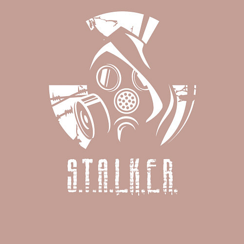 Мужской свитшот STALKER противогаз / Пыльно-розовый – фото 3