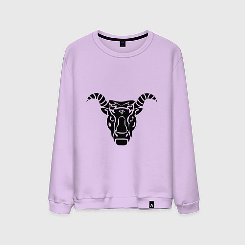 Мужской свитшот Полинезийский бык / Лаванда – фото 1