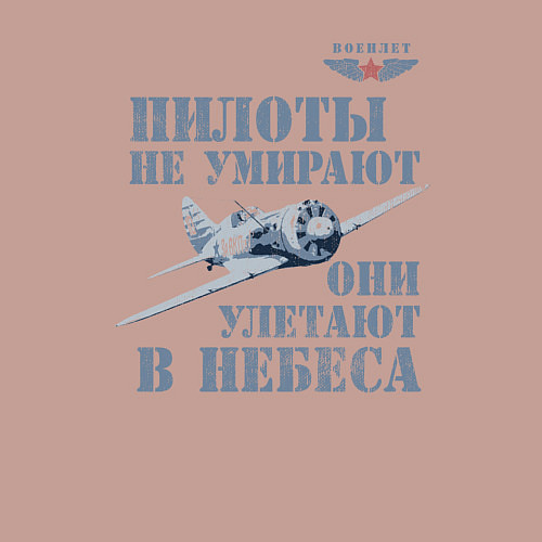 Мужской свитшот Пилоты не умирают / Пыльно-розовый – фото 3