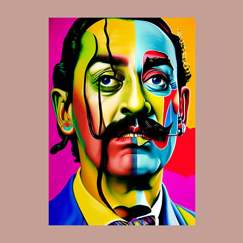 Мужской свитшот Salvador Dali / Пыльно-розовый – фото 3
