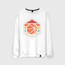 Свитшот хлопковый мужской Basket Baller, цвет: белый