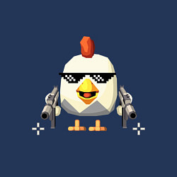 Свитшот хлопковый мужской Чикен Ган, цвет: тёмно-синий — фото 2