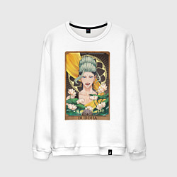 Свитшот хлопковый мужской The Buddha Tarot Card, цвет: белый
