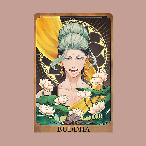 Мужской свитшот The Buddha Tarot Card / Пыльно-розовый – фото 3