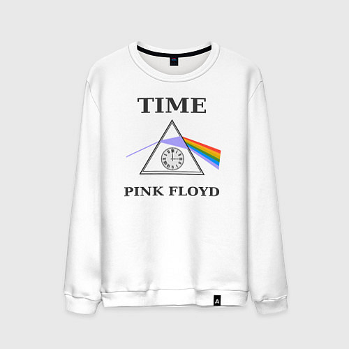 Мужской свитшот Время Пинк Флойд рок / Белый – фото 1