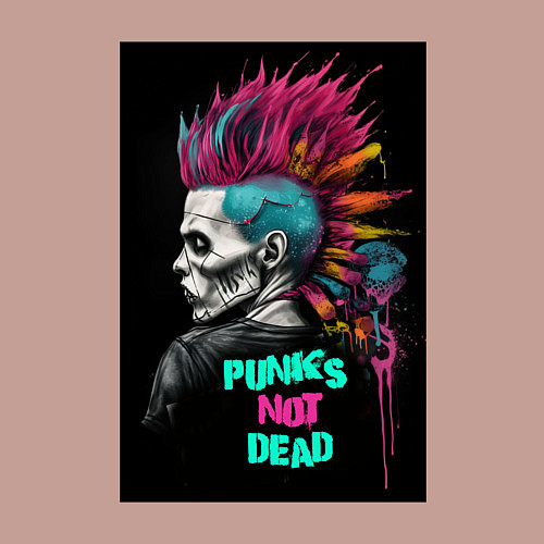 Мужской свитшот Punks not dead / Пыльно-розовый – фото 3