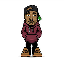 Свитшот хлопковый мужской Тупак, цвет: белый — фото 2