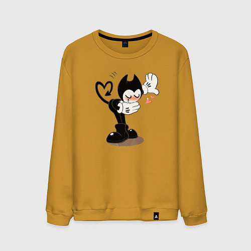 Мужской свитшот Бенди кланяется / Горчичный – фото 1