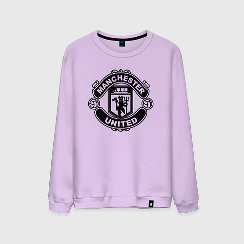 Мужской свитшот Manchester United black / Лаванда – фото 1