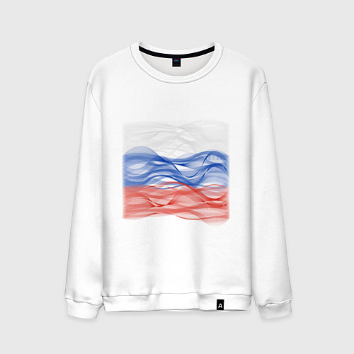 Мужской свитшот Триколор флаг / Белый – фото 1