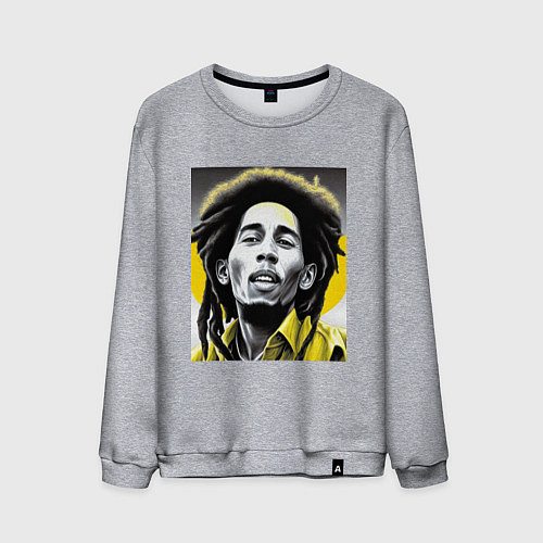 Мужской свитшот Bob Marley Digital Art / Меланж – фото 1