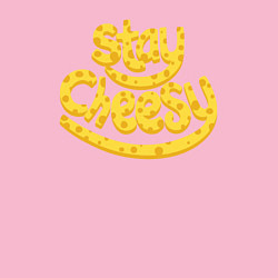 Свитшот хлопковый мужской Stay cheesy, цвет: светло-розовый — фото 2