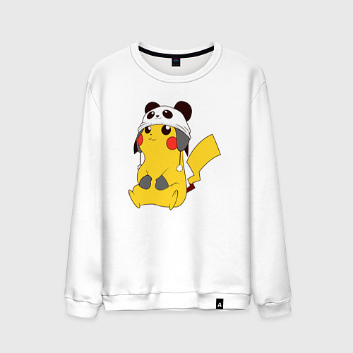 Мужской свитшот Pika panda / Белый – фото 1