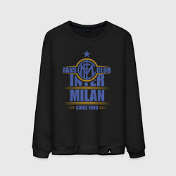 Свитшот хлопковый мужской Inter Milan fans club, цвет: черный