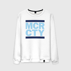 Свитшот хлопковый мужской Run Manchester city, цвет: белый