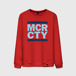 Свитшот хлопковый мужской Run Manchester city, цвет: красный