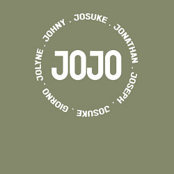 Свитшот хлопковый мужской JoJo adventure имена, цвет: авокадо — фото 2