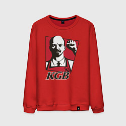 Свитшот хлопковый мужской KGB Lenin, цвет: красный