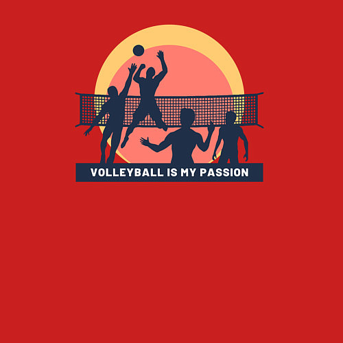Мужской свитшот Волейбол моя страсть / Красный – фото 3
