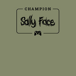 Свитшот хлопковый мужской Sally Face gaming champion: рамка с лого и джойсти, цвет: авокадо — фото 2