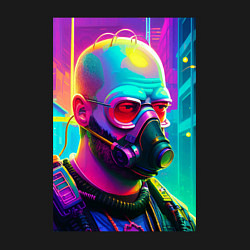 Свитшот хлопковый мужской Homer Simpson - cyberpunk, цвет: черный — фото 2