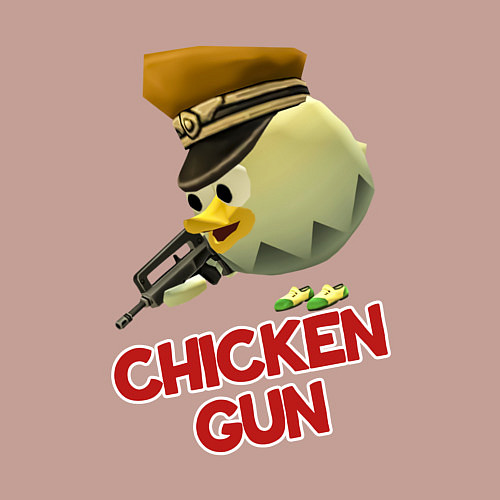 Мужской свитшот Chicken Gun logo / Пыльно-розовый – фото 3