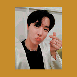 Свитшот хлопковый мужской BTS -J-hope-, цвет: горчичный — фото 2