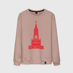 Свитшот хлопковый мужской Kremlin Moscow, цвет: пыльно-розовый