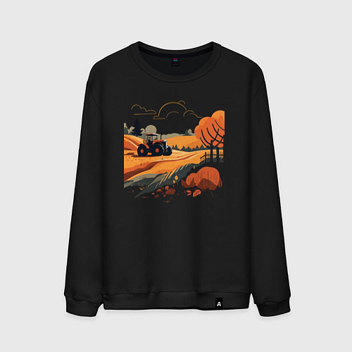 Мужской свитшот Farming Simulator - Осень / Черный – фото 1