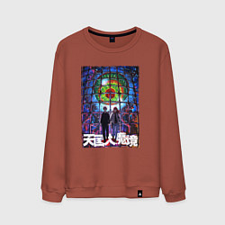 Свитшот хлопковый мужской Персонажи аниме - Великая небесная стена, цвет: кирпичный