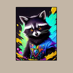 Свитшот хлопковый мужской Енотик в красках, цвет: миндальный — фото 2