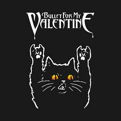 Свитшот хлопковый мужской Bullet For My Valentine rock cat, цвет: черный — фото 2