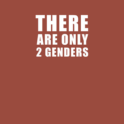 Мужской свитшот There are only 2 genders / Кирпичный – фото 3