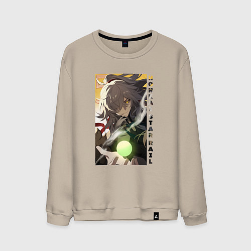 Мужской свитшот Взгляд Цзин Юаня / Миндальный – фото 1