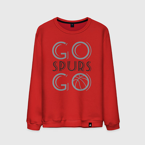 Мужской свитшот Go spurs go / Красный – фото 1