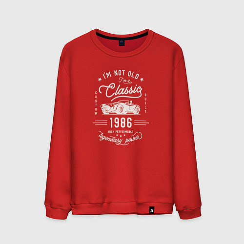 Мужской свитшот Я классический 1986 / Красный – фото 1